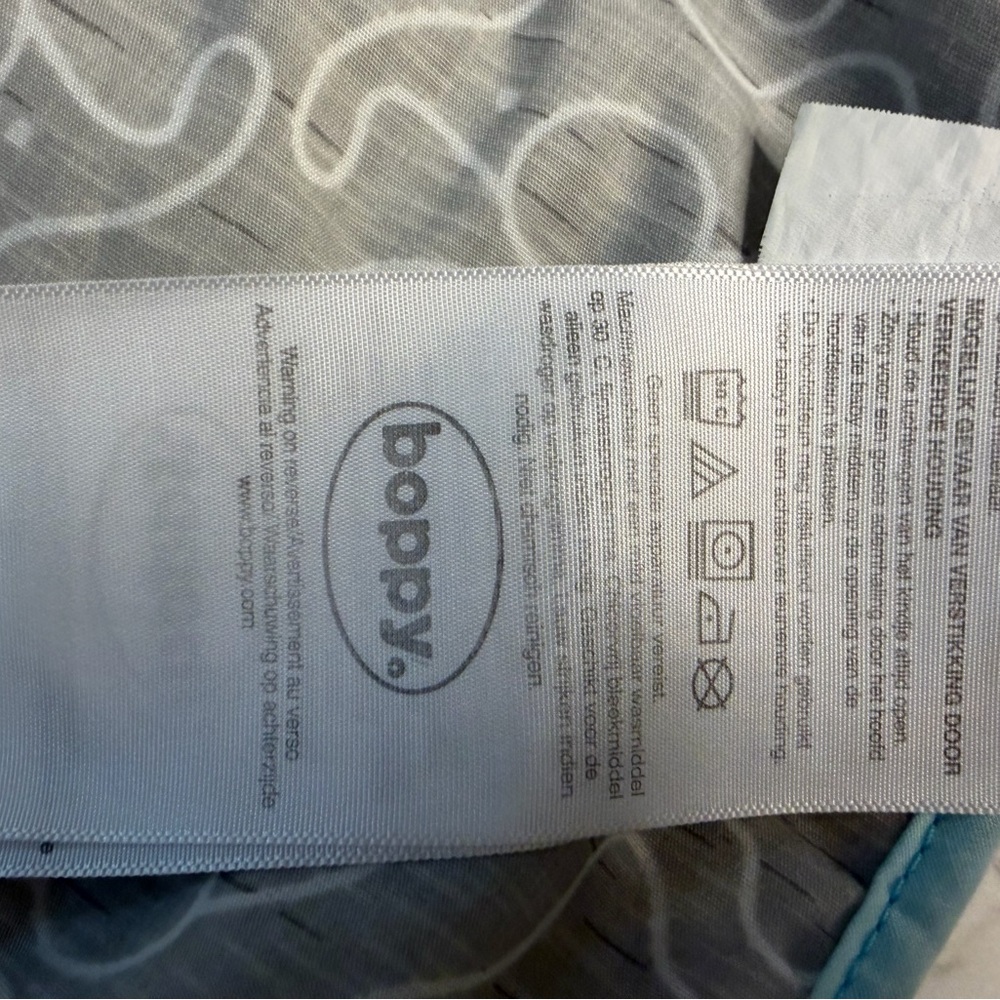 Boppy Gray Printed Infant Head Support with Blue Trim - Picture 3 of 3